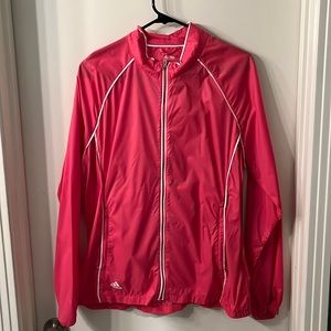 Adidas bright pink Climate Proof Nylon Jacket- size XL